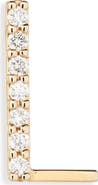 LANA 14K Gold Diamond Initial Single Stud Earring