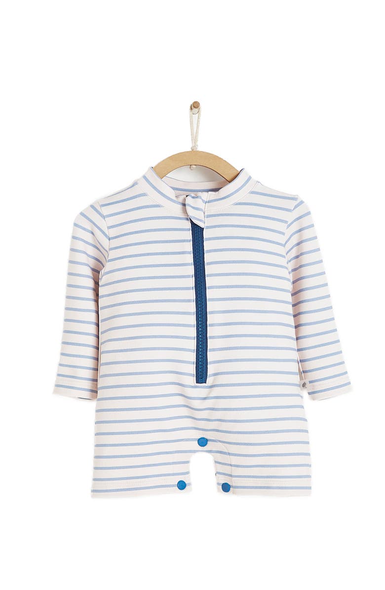 Babycottons Premium Quality Stripes Long Sleeve 1-Piece Rashguard for Infant, Main, color, 