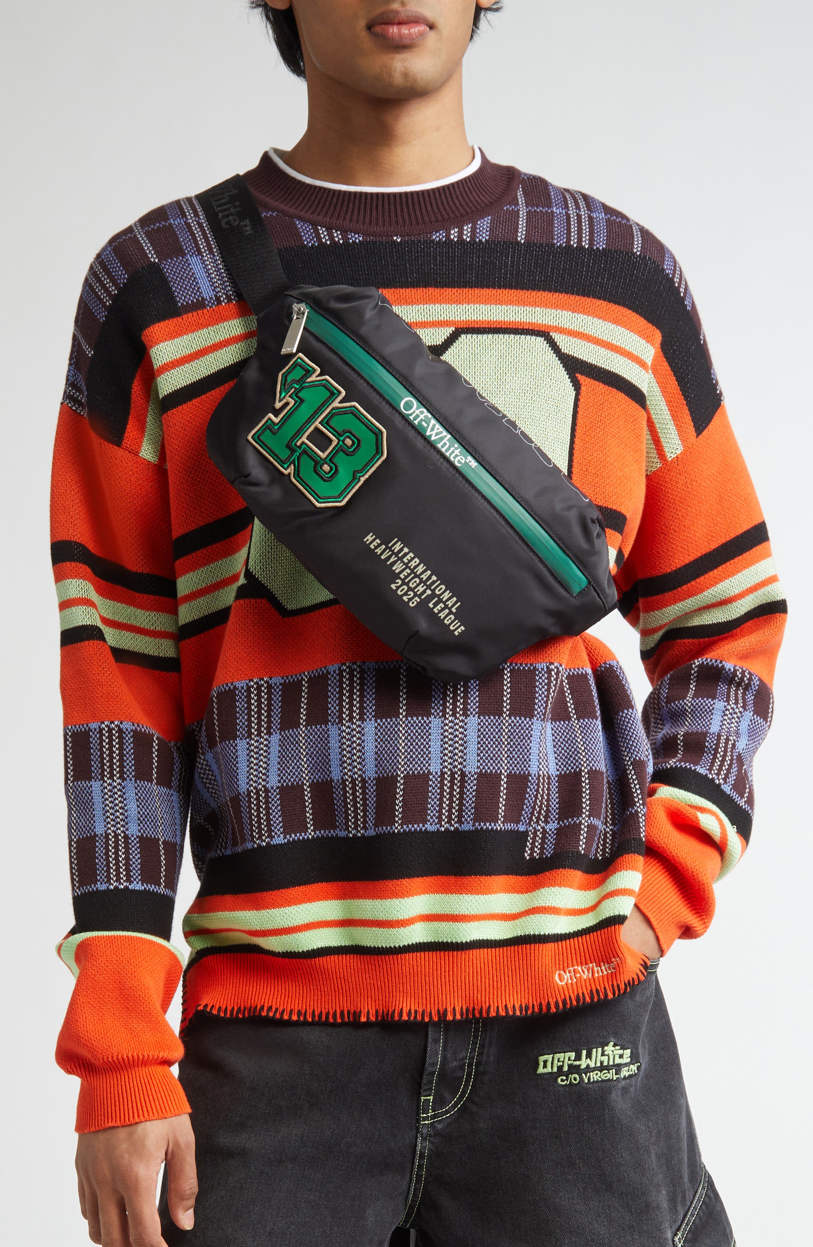 Off-White Outdoor Patches Nylon Belt Bag, Alternate, color, 