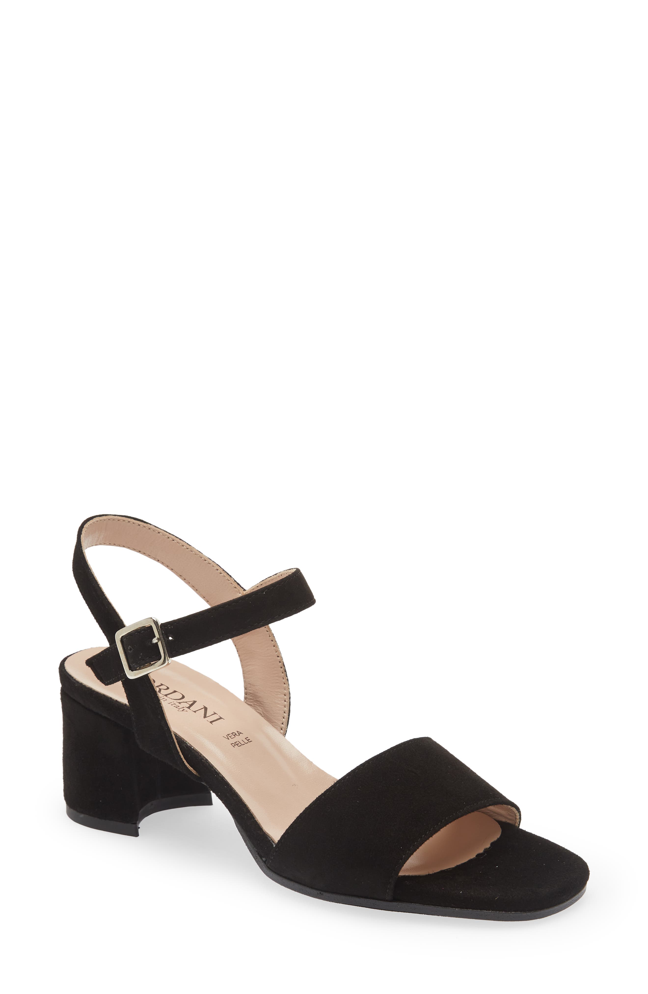 Cordani Irisse Block Heel Sandal, Main, color, Black Suede