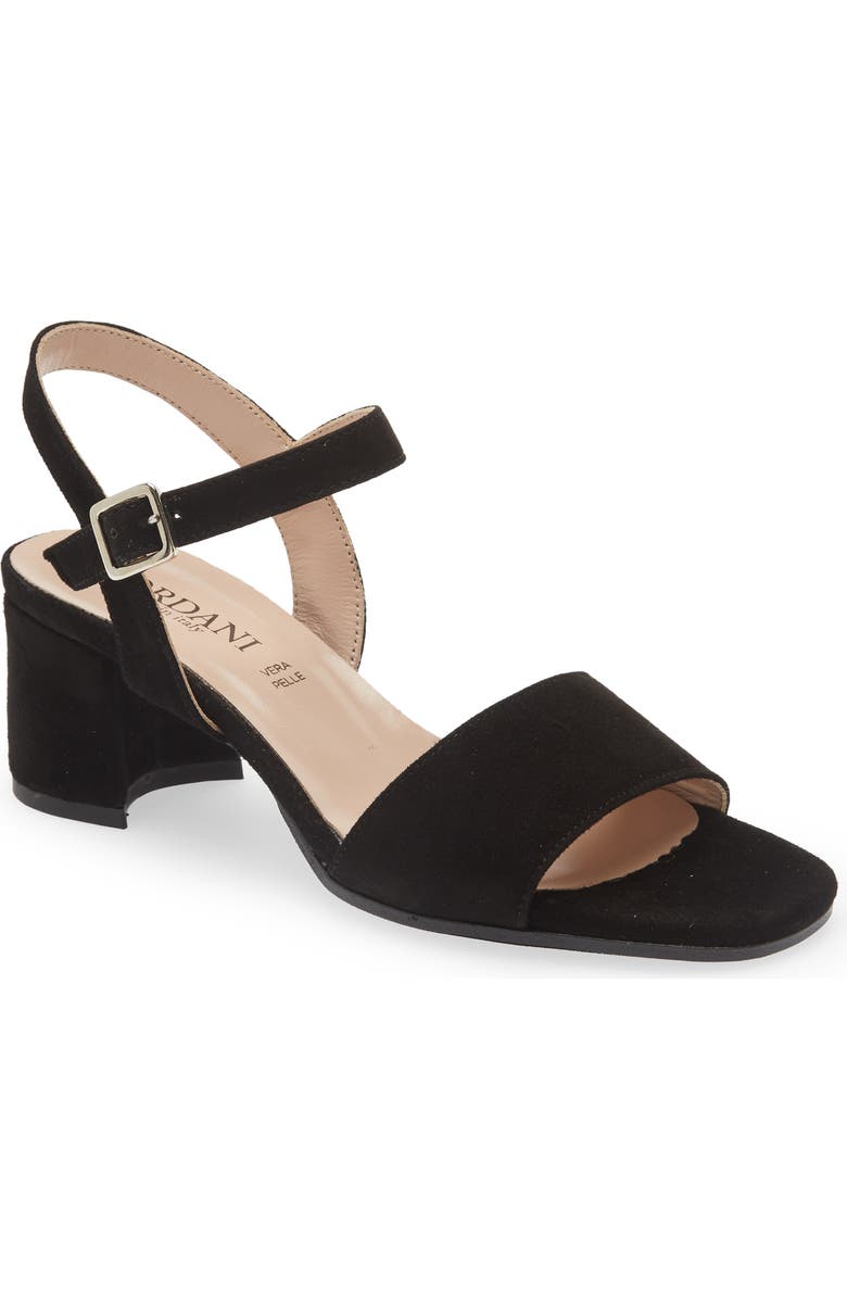 Cordani Irisse Block Heel Sandal, Main, color, Black Suede