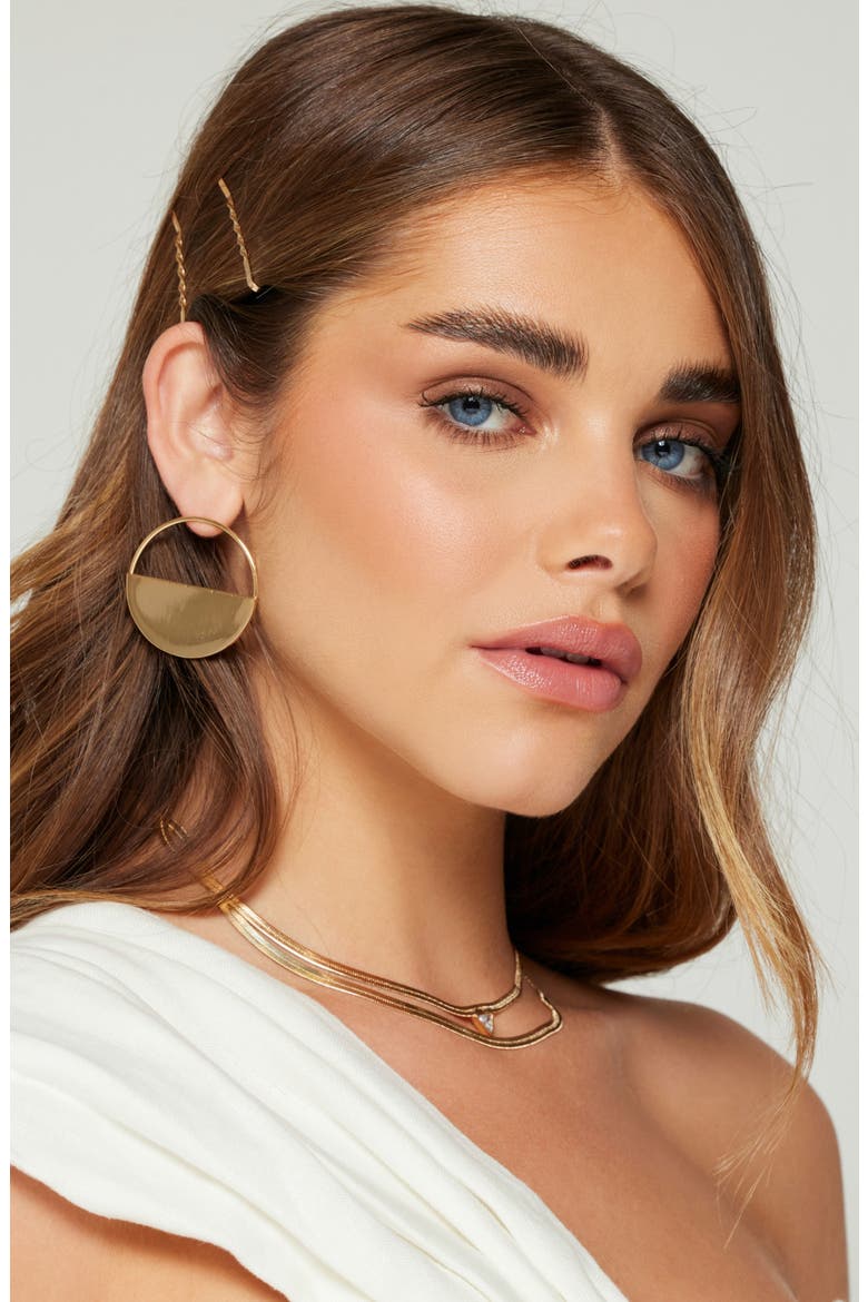 Maggie Drop Earrings, Alternate, color, GOLD
