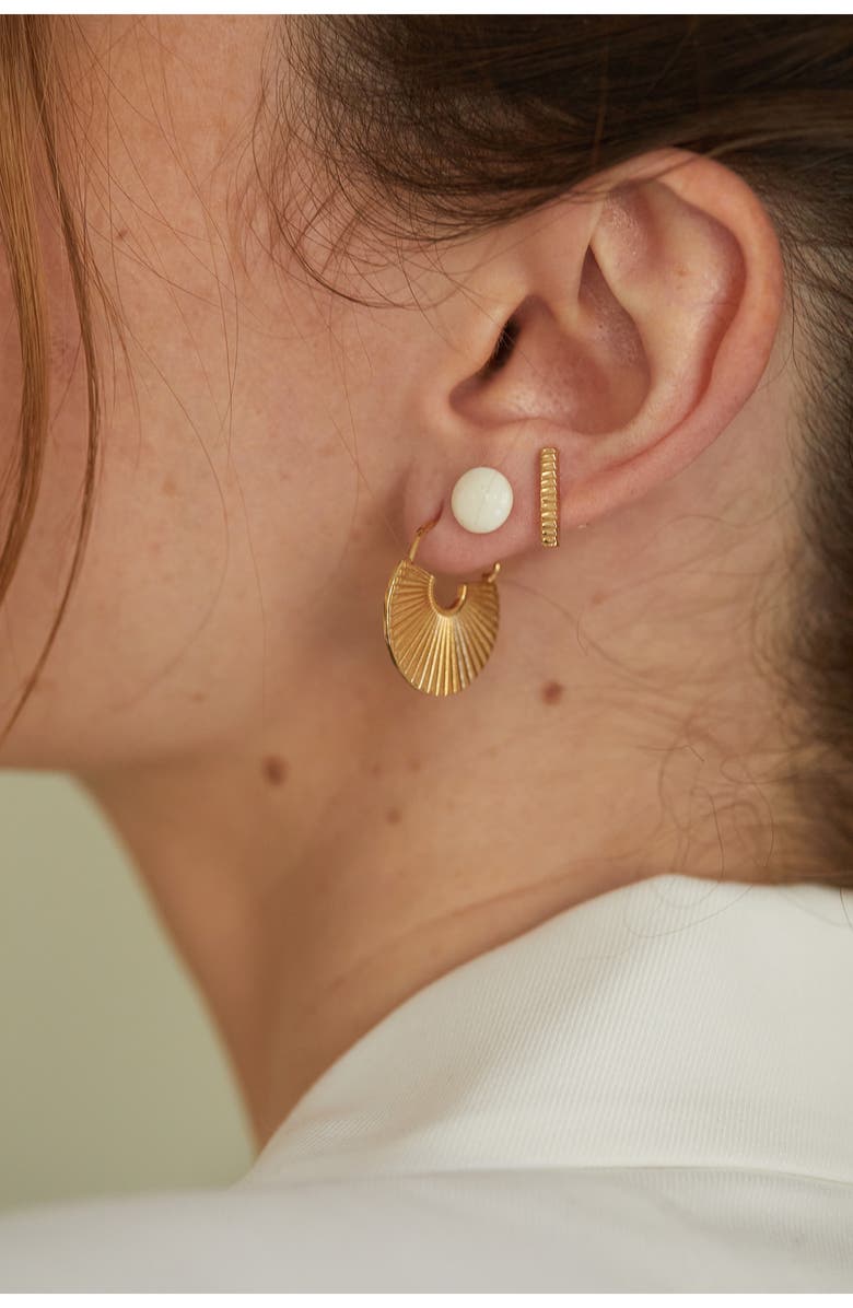 SOKO Jua Threader Sunburst Hoop Earrings, Alternate, color, 