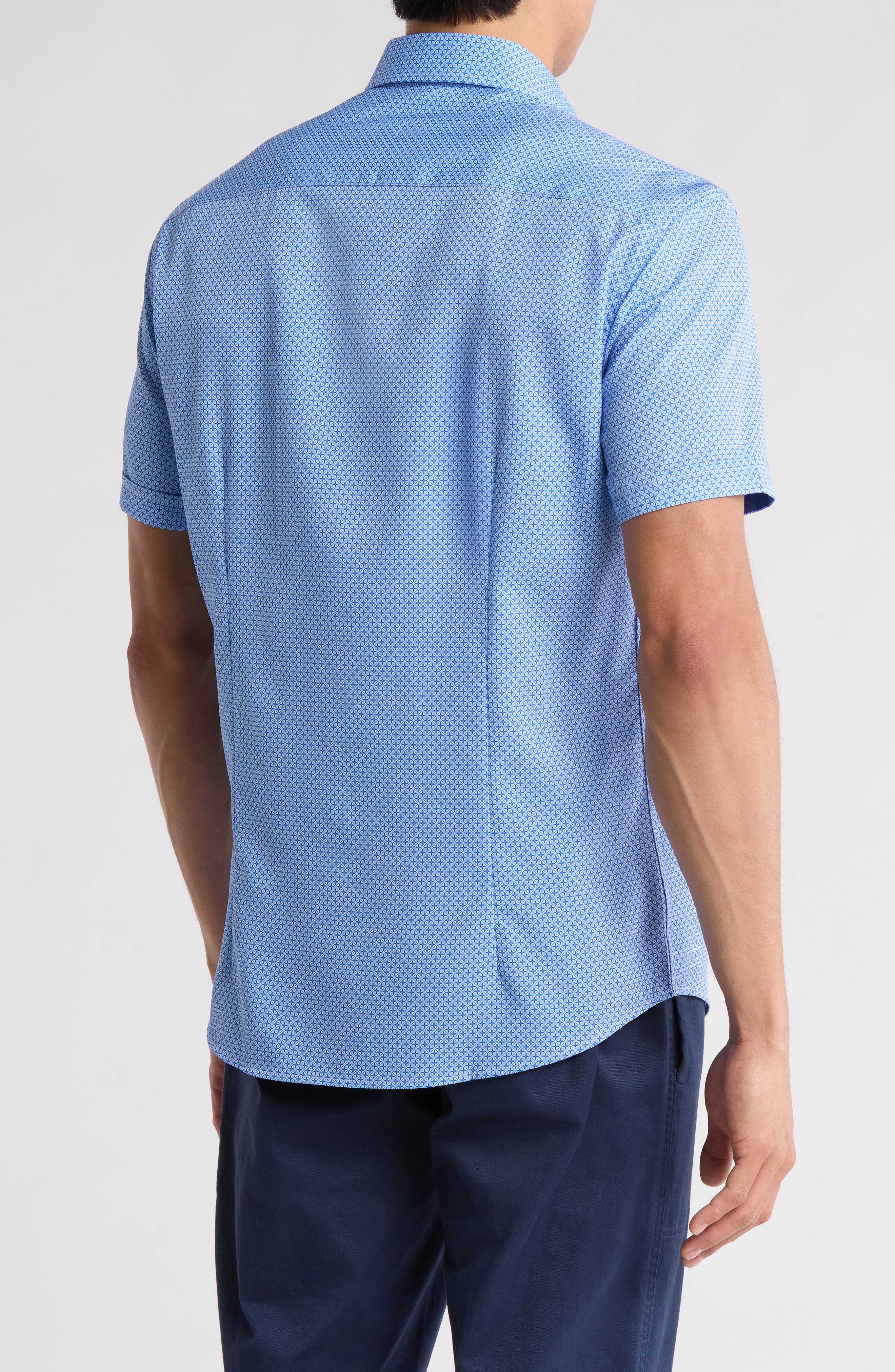 SOUL OF LONDON Geometric Short Sleeve Button-Up Shirt (Men) | Nordstromrack