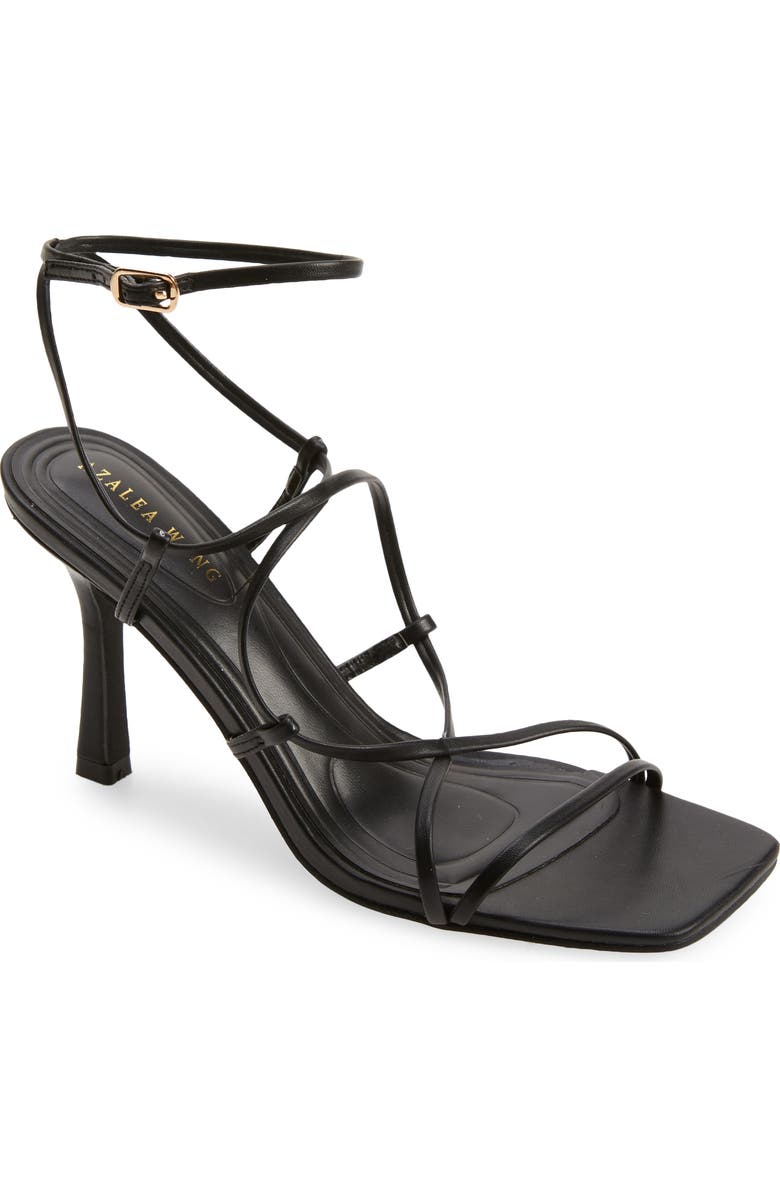 AZALEA WANG Kaylin Ankle Strap Sandal, Main, color, Black