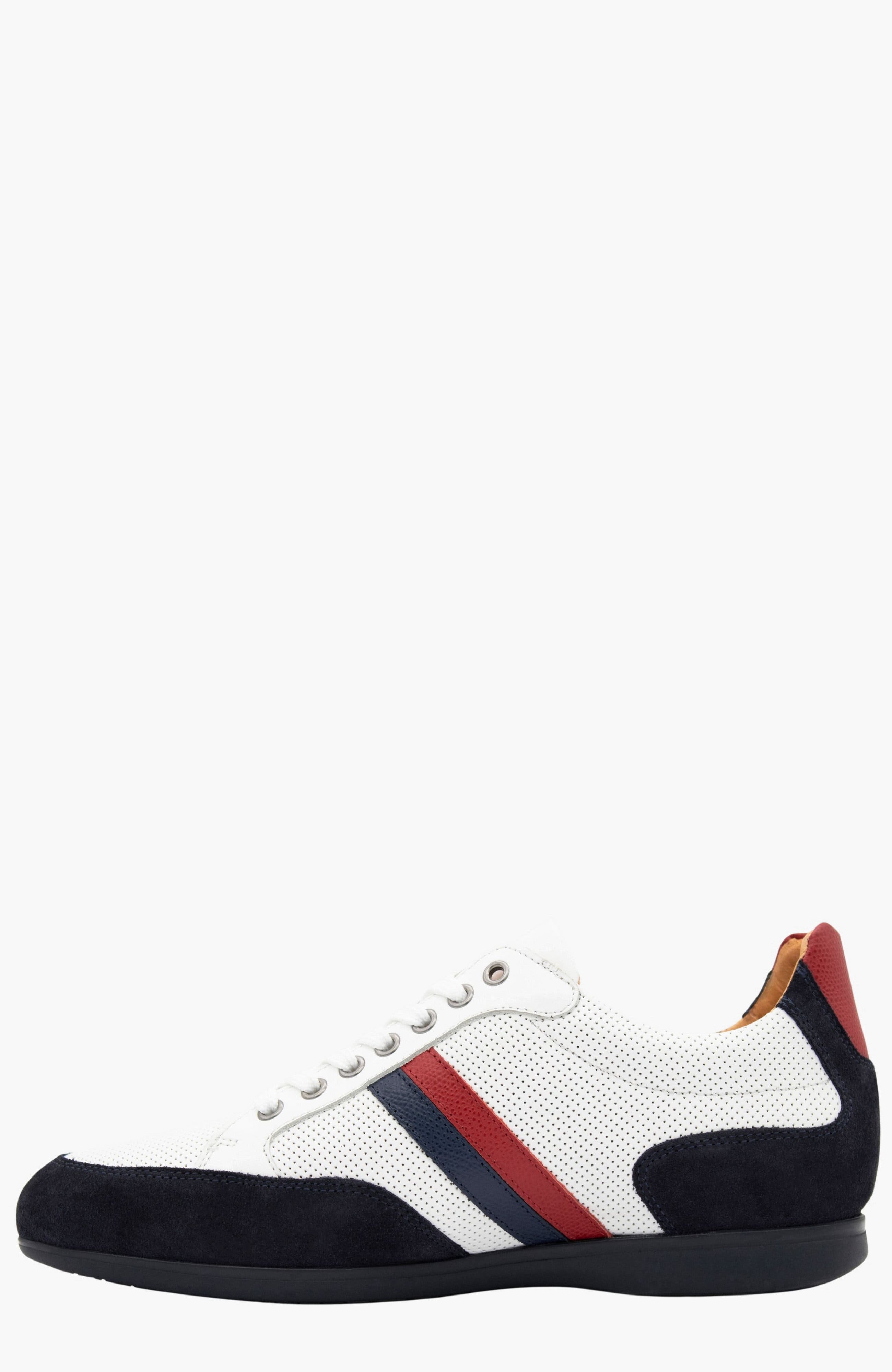 Striped Sporty Sneakers, Alternate, color, Navy / White / Red