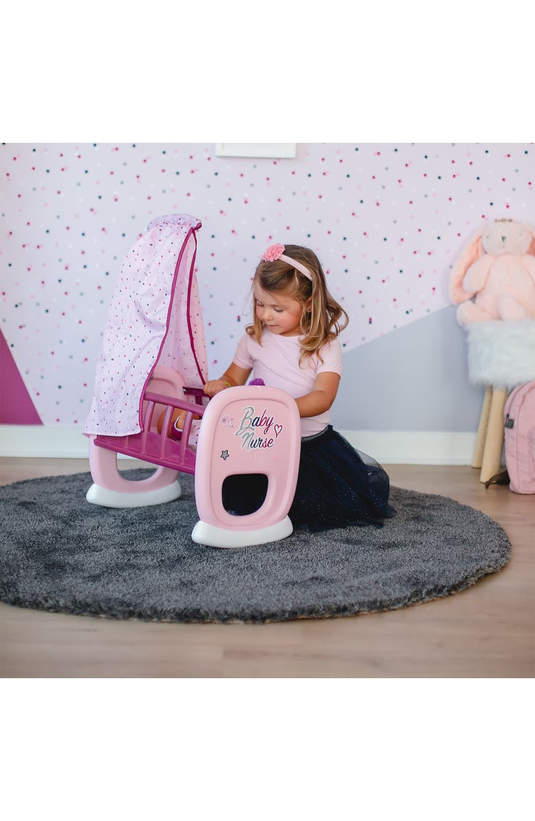 Smoby Toys Baby Doll Nurse Cradle, Pink, Alternate, color, Pink