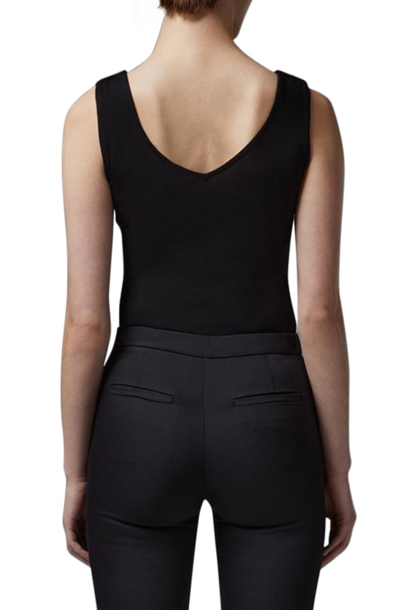 LK Bennett Athena V-Neck Tank Top, Alternate, color, Black