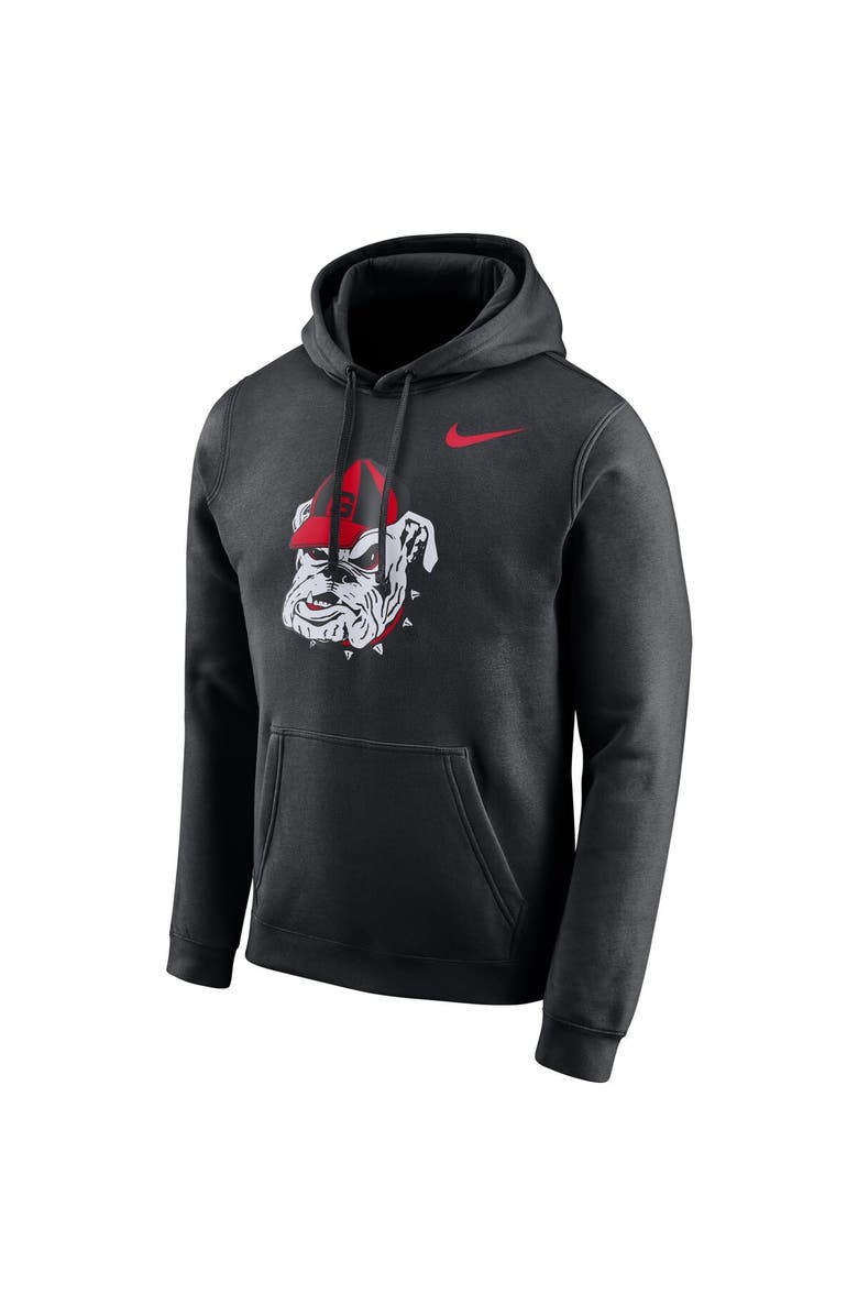 Nike Men's Nike Black Georgia Bulldogs Vault Club Fleece Pullover Hoodie, Alternate, color,