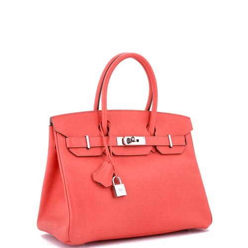 Pre-owned Hermes Hermes Birkin Handbag Pink Epsom With Palladium Hardware 30