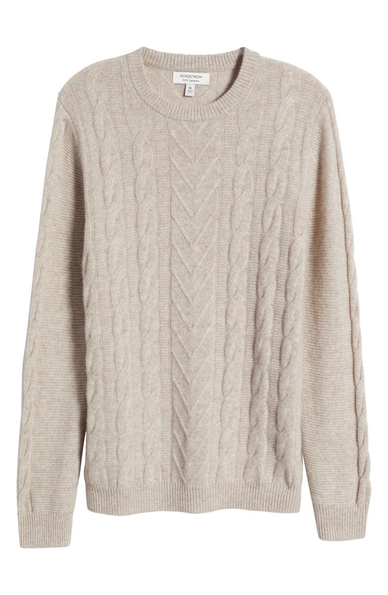Nordstrom Cable Cashmere Sweater, Alternate, color, 