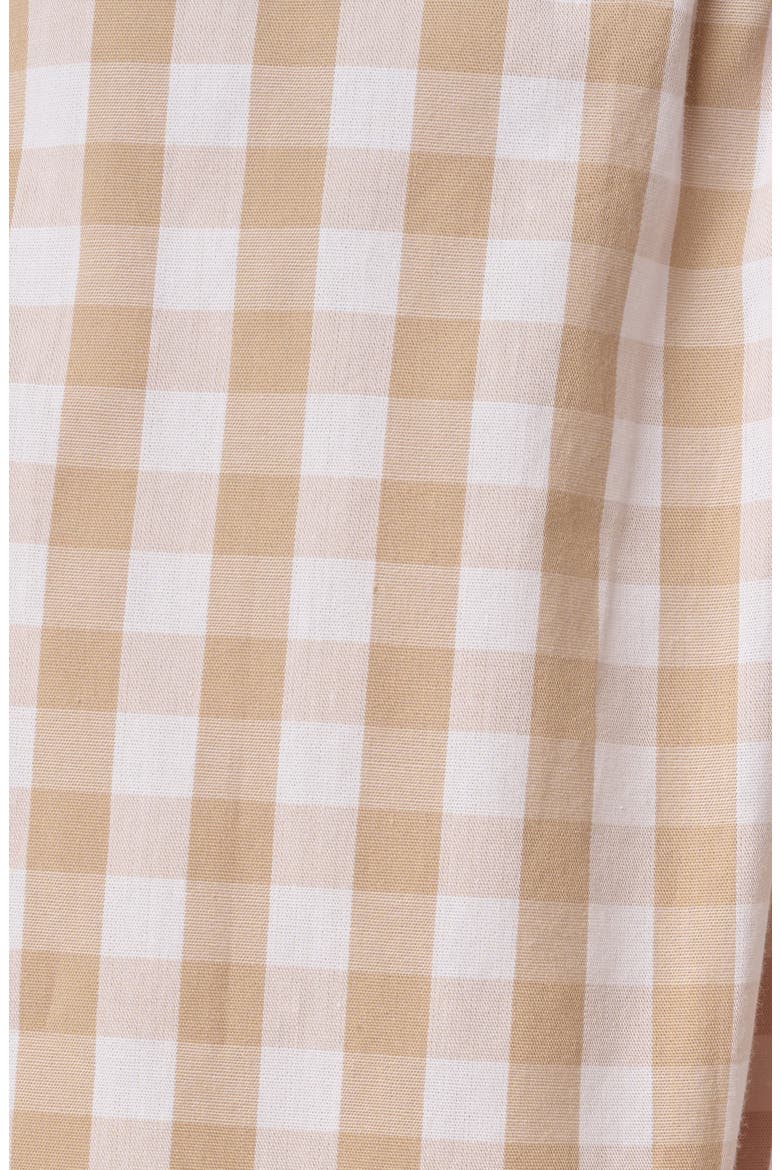 Twist Front Midi Dress, Alternate, color, BEIGE/ IVORY