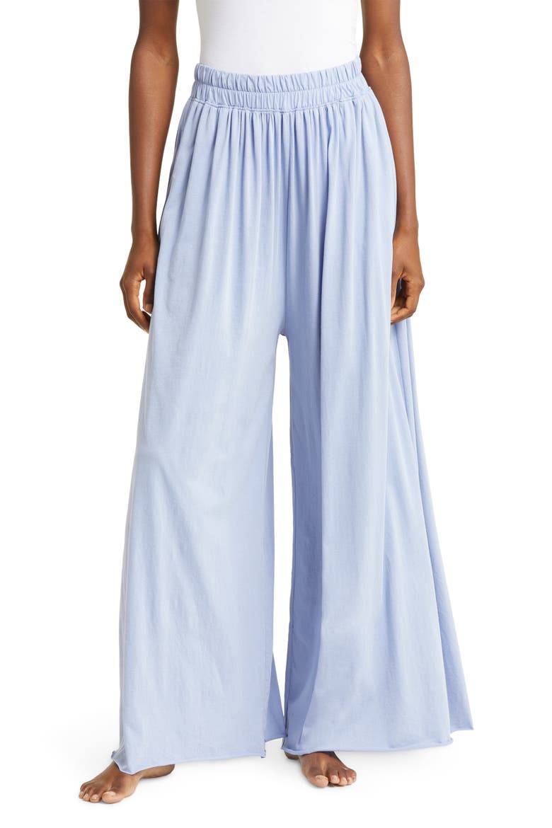 Organic Pima Wide Leg Lounge Pants, Main, color, DAYBREAK BLUE