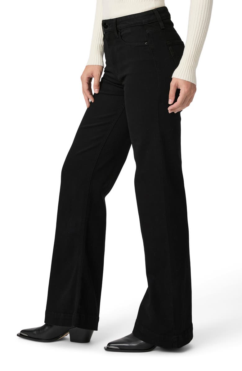 PAIGE Leenah High Waist Wide Leg Jeans, Alternate, color, Black Shadow