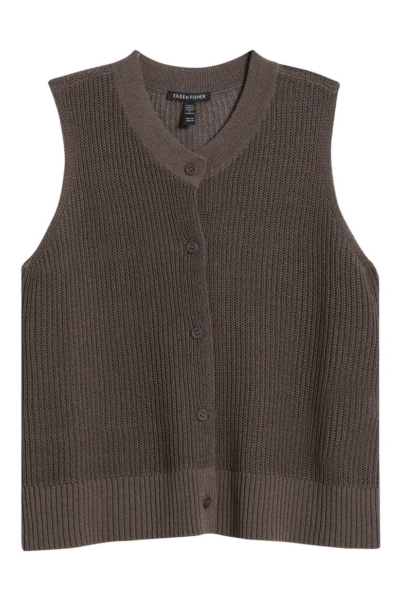 Organic Cotton & Silk Sweater Vest, Alternate, color, RYE