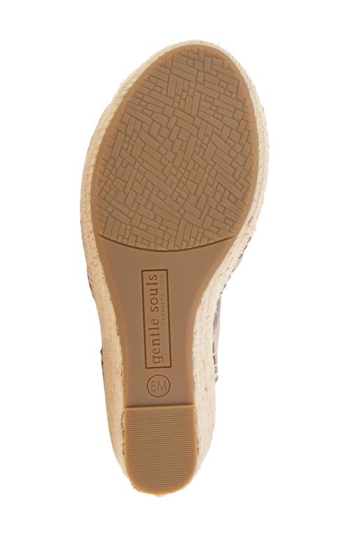 Gentle Souls By Kenneth Cole Caspian Wedge Sandal In Mushroom Nubuck