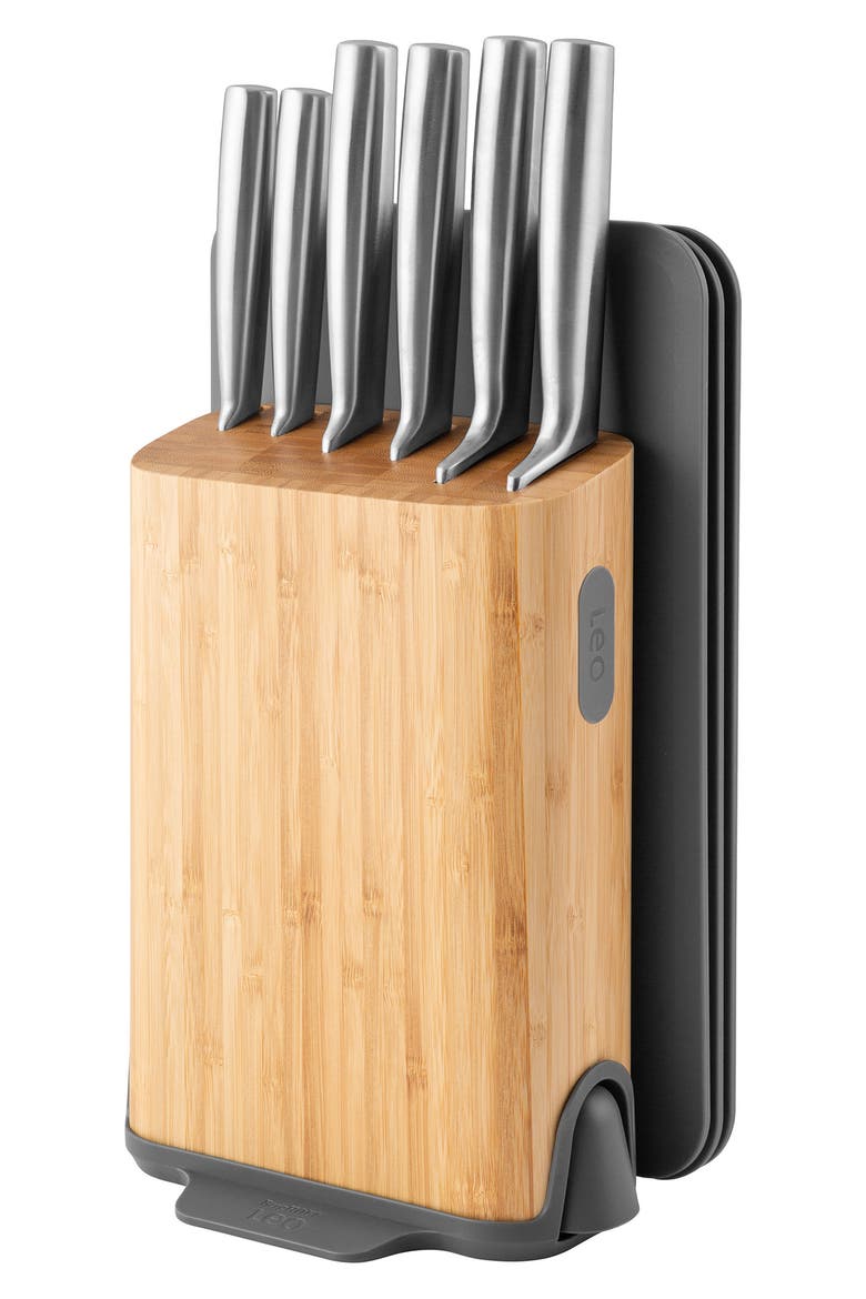 Leo Legacy 11-Piece Knife Block Set, Main, color, SILVER/ BEIGE/ GREY