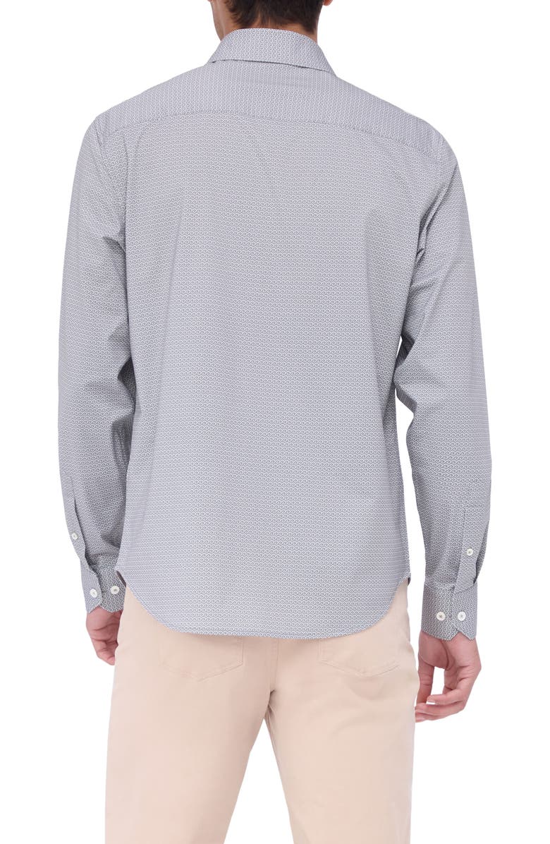Bugatchi James OoohCotton<sup>®</sup> Geo Print Button-Up Shirt, Alternate, color,