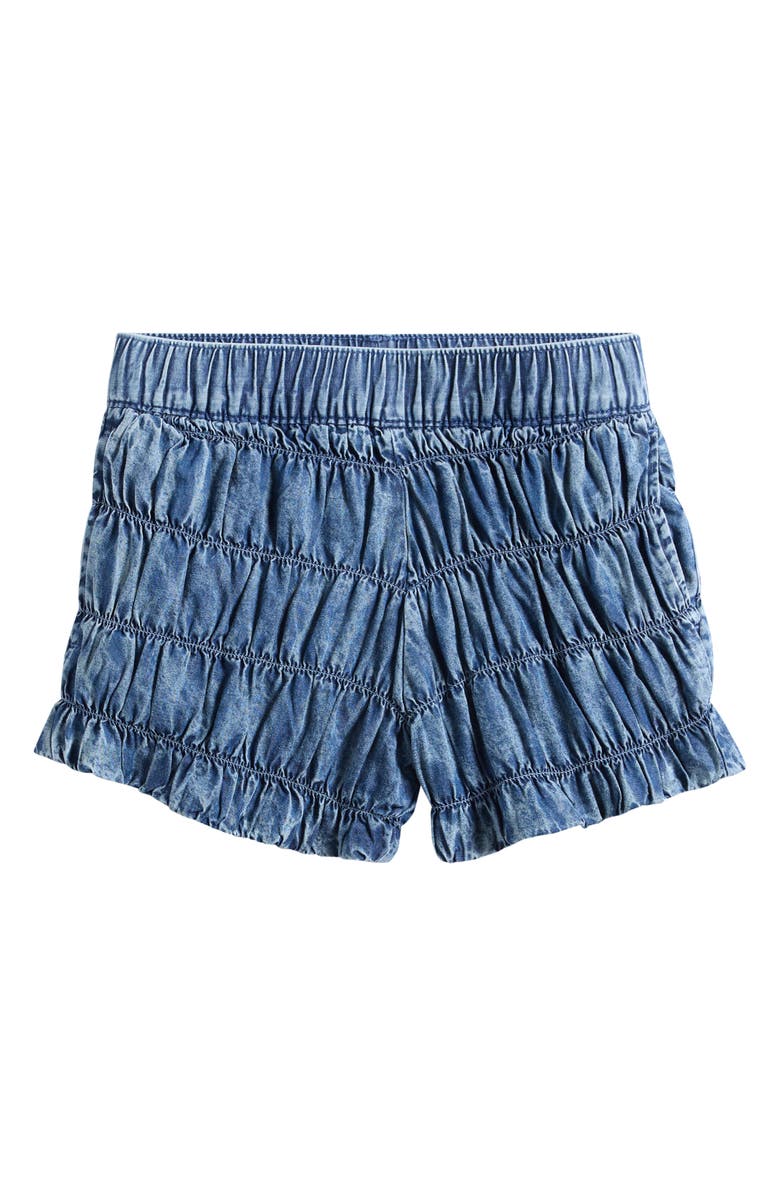 OTTER AVENUE Kids' Smocked Chambray Shorts, Main, color, Chambray