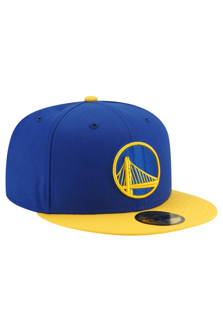 Men's New Era Royal/Gold Golden State Warriors 2-Tone 59FIFTY Fitted Hat, Alternate, color, Royal