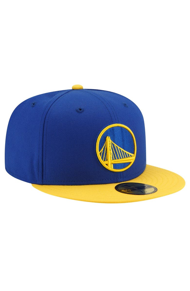 New Era Men's New Era Royal/Gold Golden State Warriors 2-Tone 59FIFTY Fitted Hat, Alternate, color, Royal