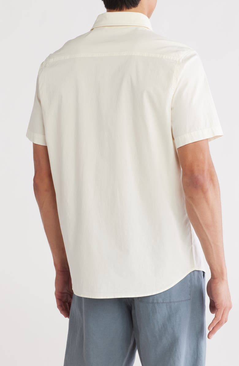 Union Clearwater Short Sleeve Stretch Cotton Button-Up Shirt, Alternate, color, Lamb