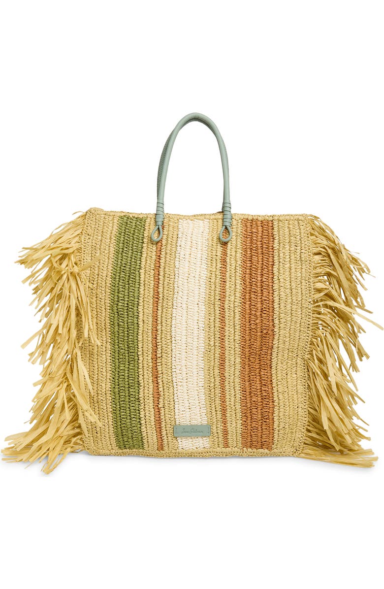 Sam Edelman Lily Straw Tote, Alternate, color, Natural/ Green