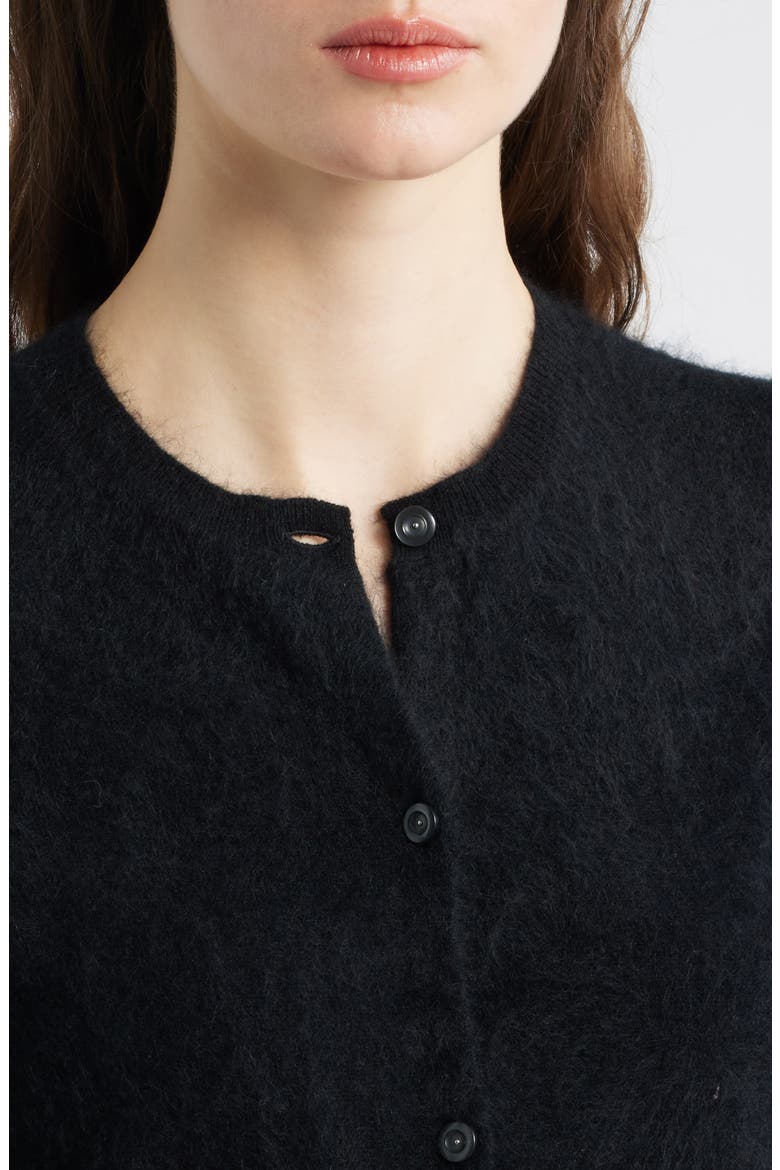 Brushed Cashmere Cardigan, Alternate, color, BLACK