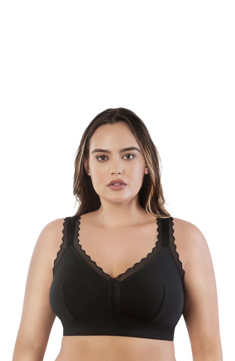 Parfait Dalis Wire-Free Bralette, Alternate, color, Black