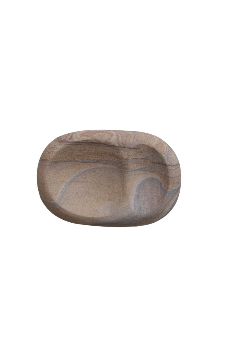 Storied Home Earthy Sandstone Dish, Main, color, Natural