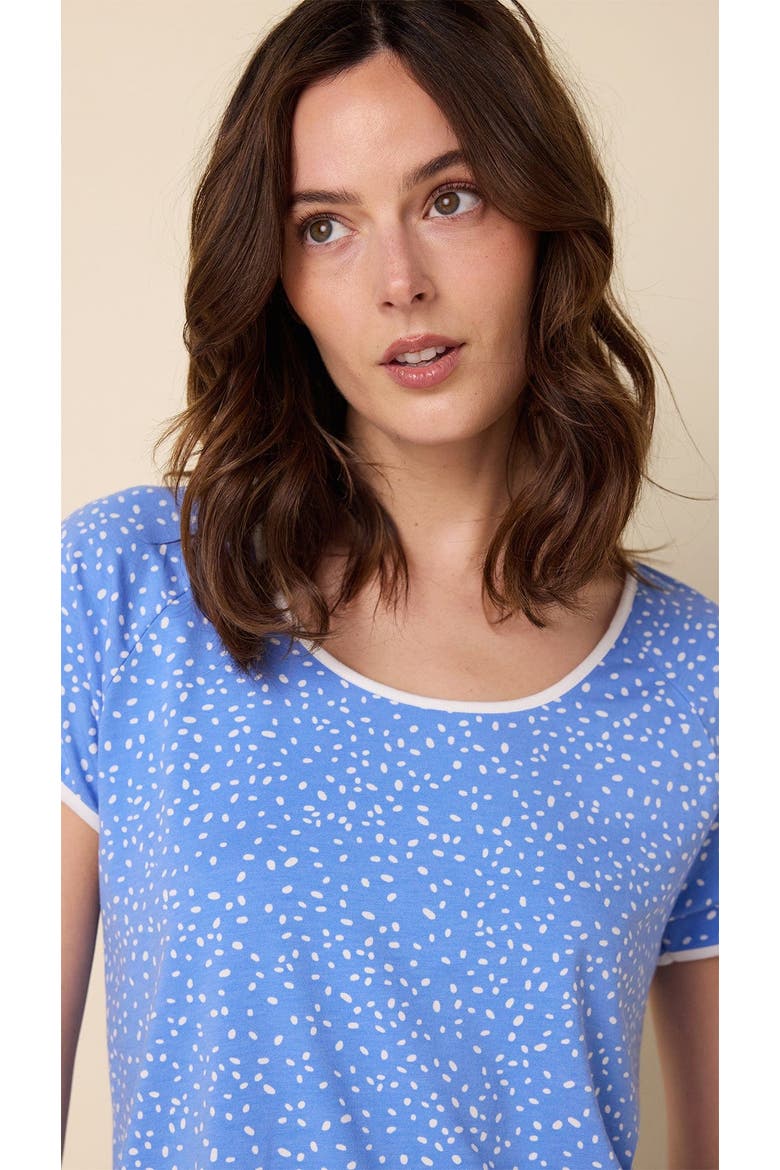 Pima Knit Short Sleeved Simple Set Stripes Dots, Alternate, color, Confetti Dot Provence