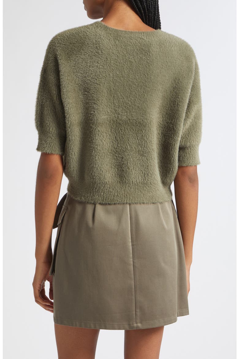 Guinevere Elbow Sleeve Sweater, Alternate, color, SMOKEY OLIVE