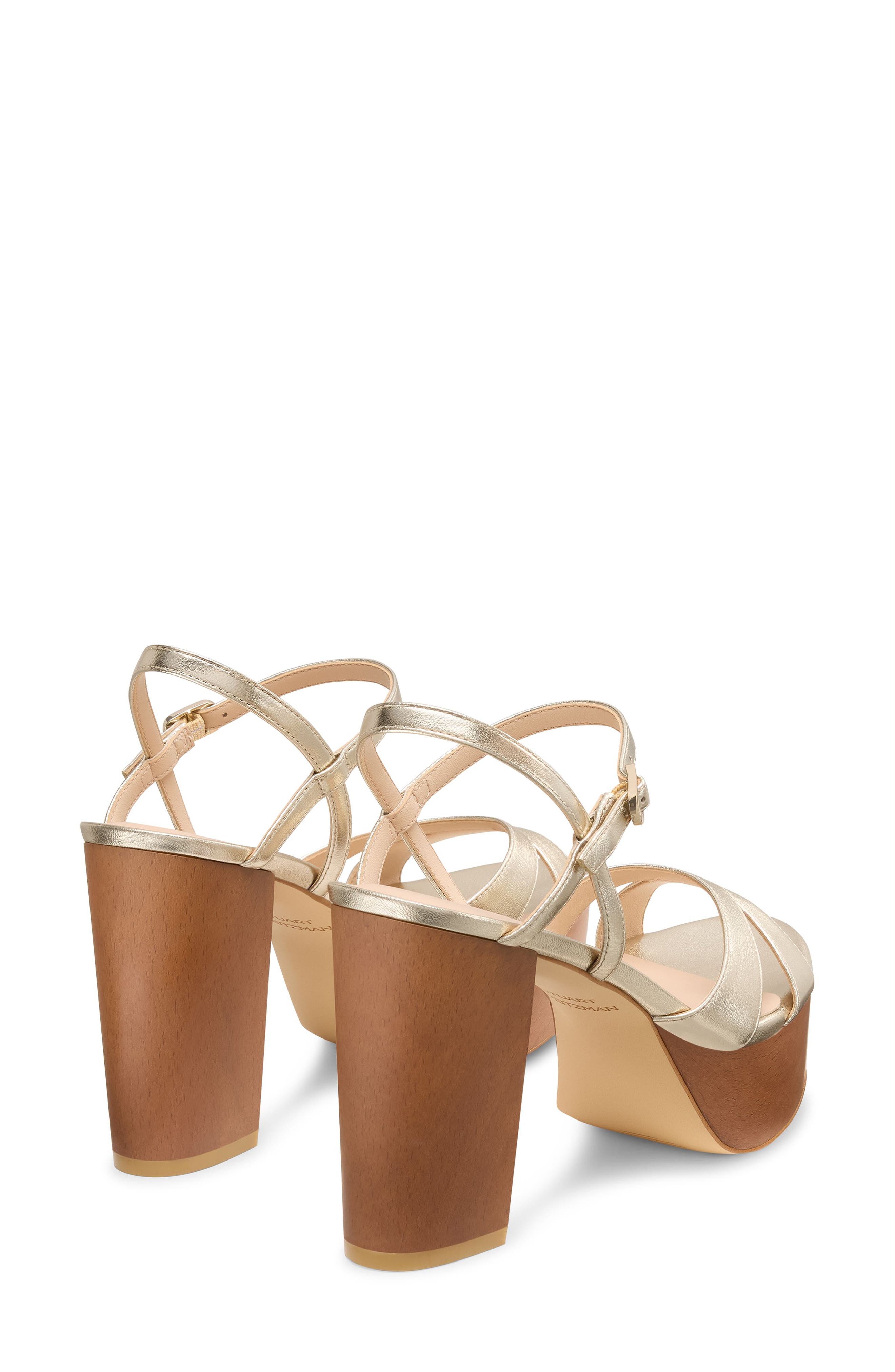 Maia Platform Sandal, Alternate, color, PLAT/DKNAT