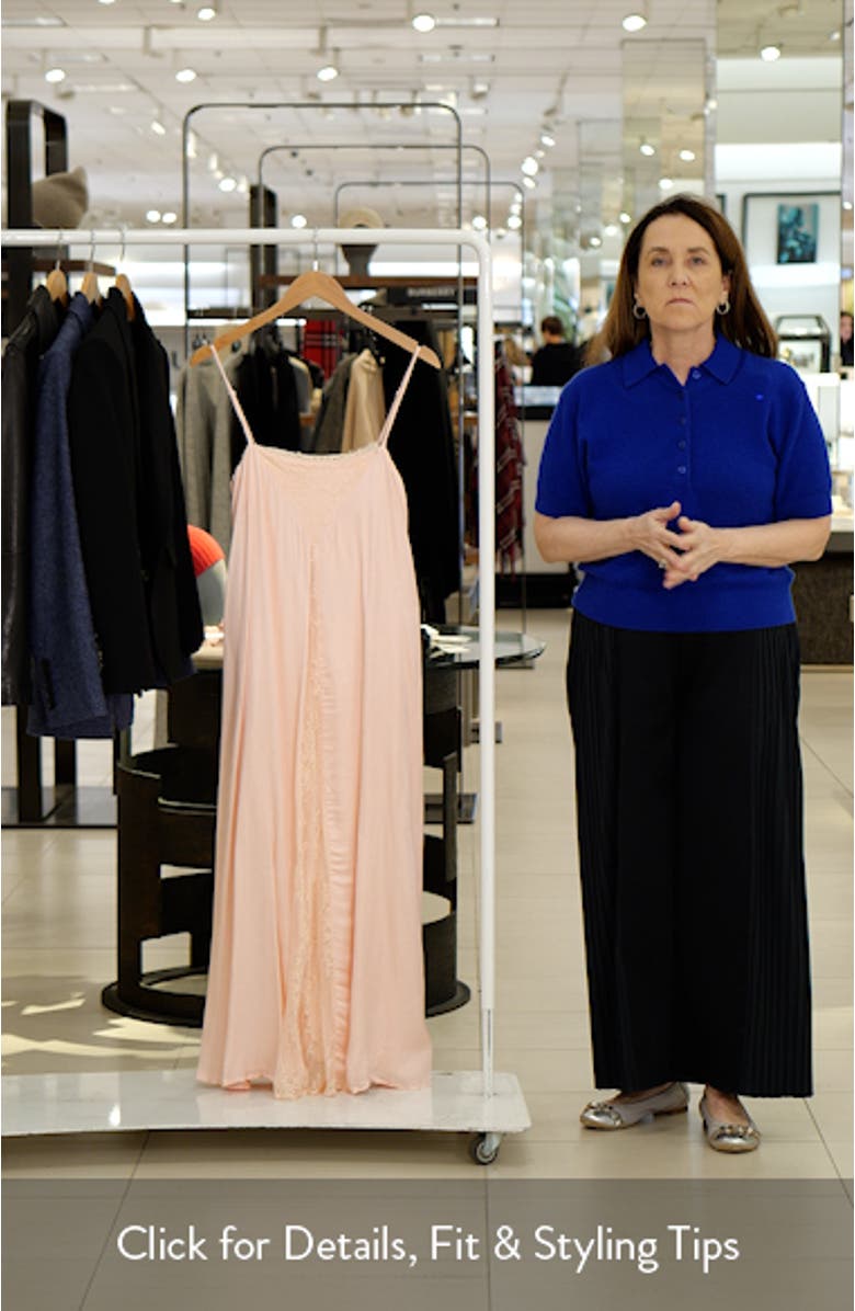 Halsey Satin & Lace Slipdress, sales video thumbnail