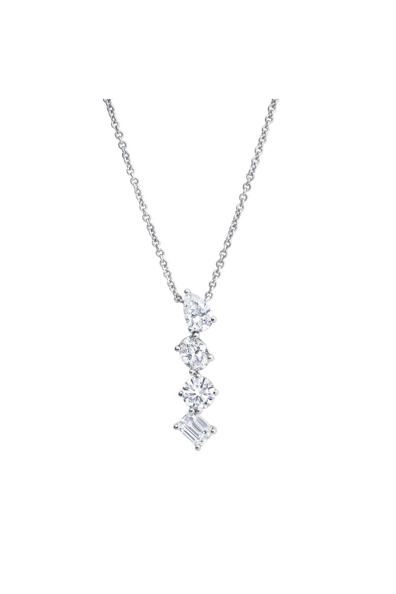 Nerisse 14K Gold Lab Grown Diamond Necklace - 1.5 Ct, Main, color, 14K White Gold