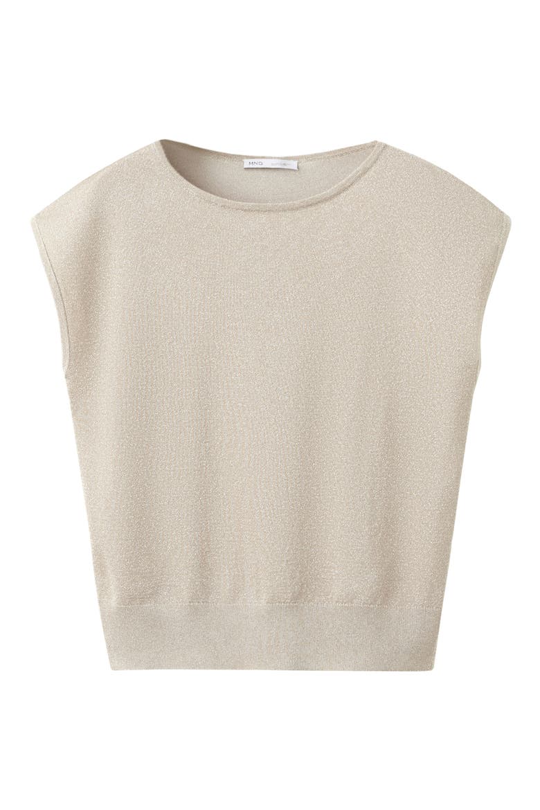 Metallic Knit Boat Neck Top, Alternate, color, SILVER