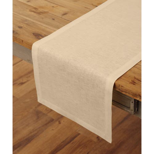 Solino Home Linen Table Runner In Brown