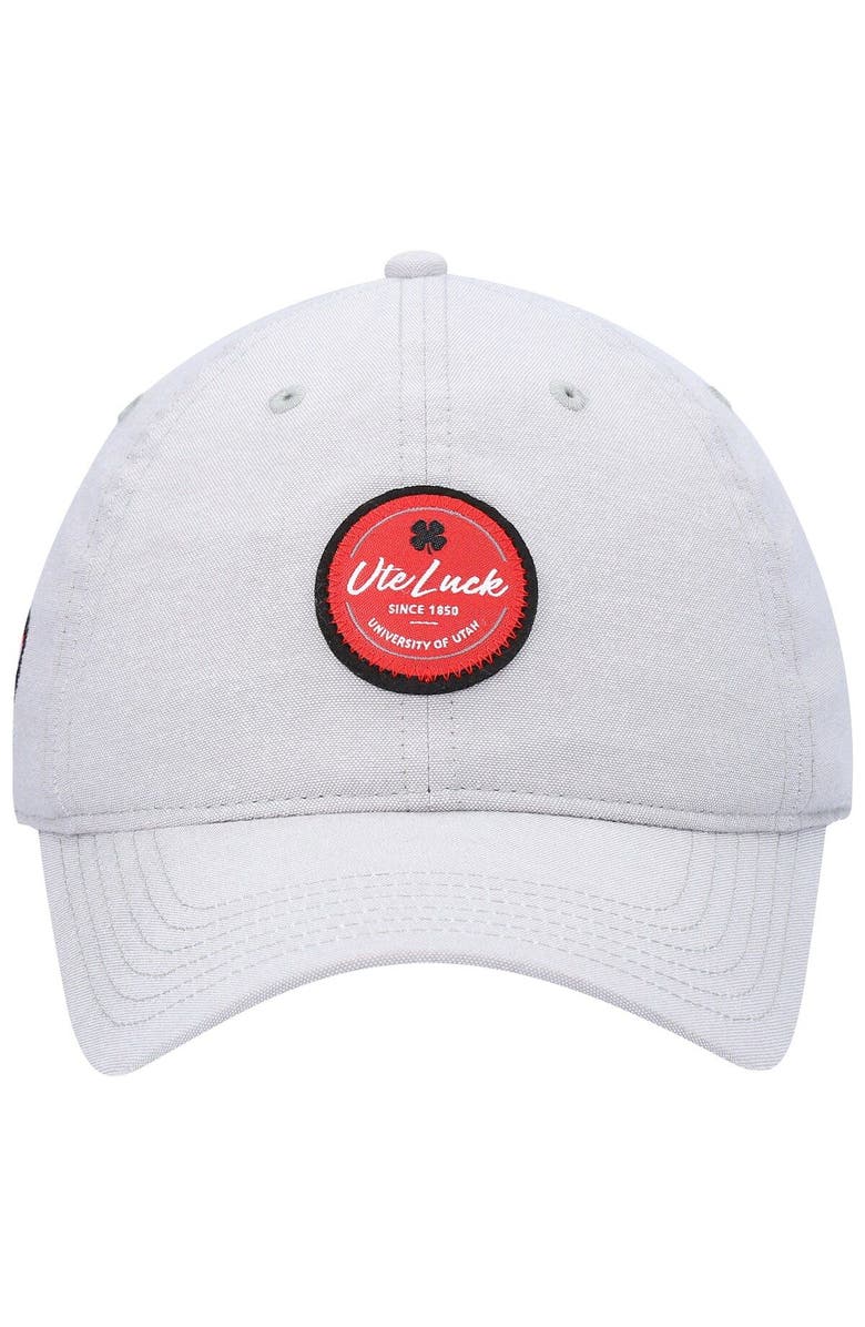 Black Clover Men's Gray Utah Utes Oxford Circle Adjustable Hat, Alternate, color, Gray
