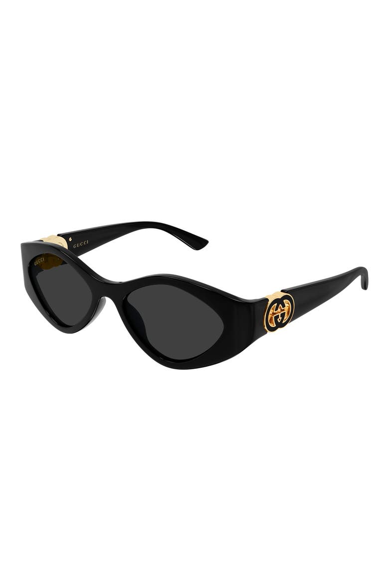 GG2121S Geometric Sunglasses, Alternate, color, BLACK