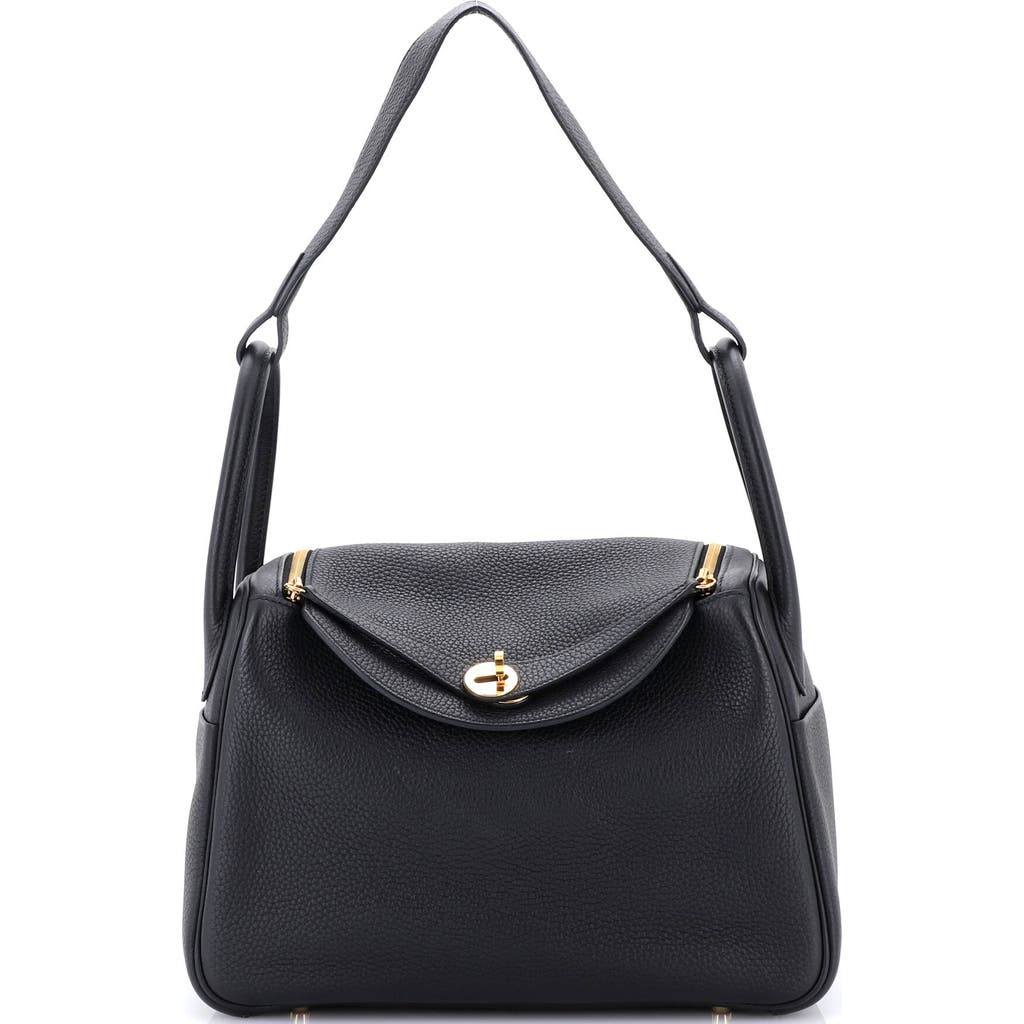 Pre-owned Hermes Hermes Lindy Bag Clemence 30 In Black