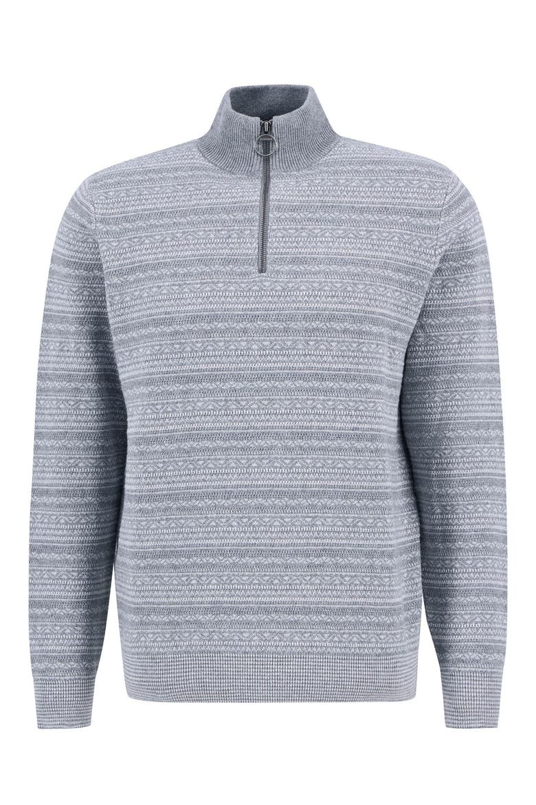 Dartfield Quarter Zip Cotton & Wool Sweater, Alternate, color, LIGHT GREY