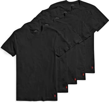 5-Pack Relaxed Fit Logo Embroidered Crewneck Undershirts