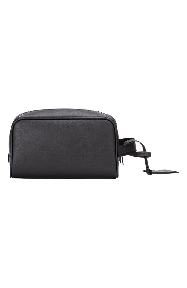 BOSS Zair Leather Dopp Kit, Alternate, color, 