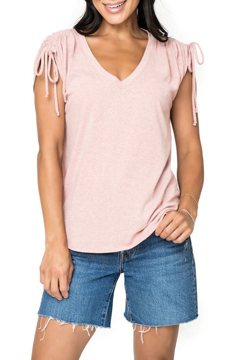 Cinched Sleeve Jersey T-Shirt