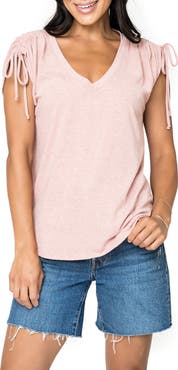 GIBSONLOOK Cinched Sleeve Jersey T-Shirt