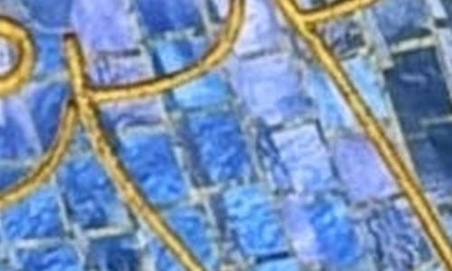 Solar Eclipse Hand Painted Sardines Key Chain Bag Charm In Blue