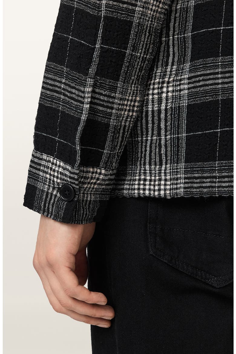 Miwok Plaid Cotton Zip Jacket, Alternate, color, TAP SHOE BLACK
