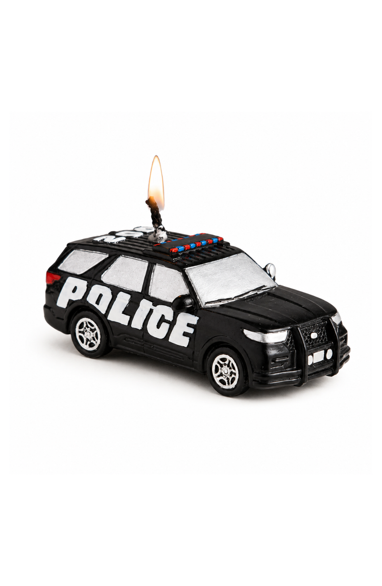 Southlake gifts Police Car Candle, Main, color, Black
