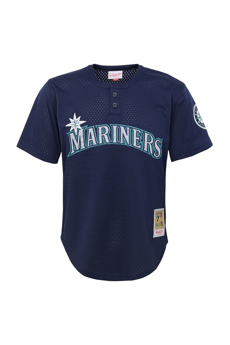 Youth Mitchell & Ness Ichiro Suzuki Navy Seattle Mariners Cooperstown Collection Mesh Batting Practice Jersey, Alternate, color, Navy