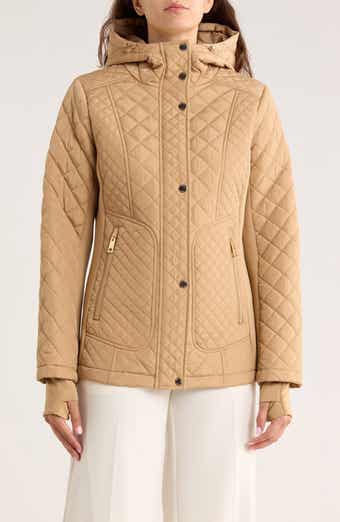 Michael Kors Hooded Diamond Quilted Jacket